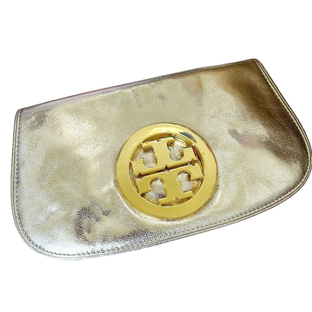COPY - TORY BURCH gold clutch with mirror